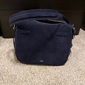 Ralph lauren polo id suede tote blue